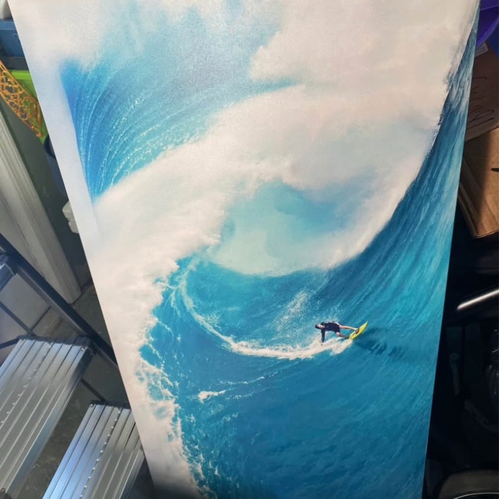 Surfing Wave Canvas Art